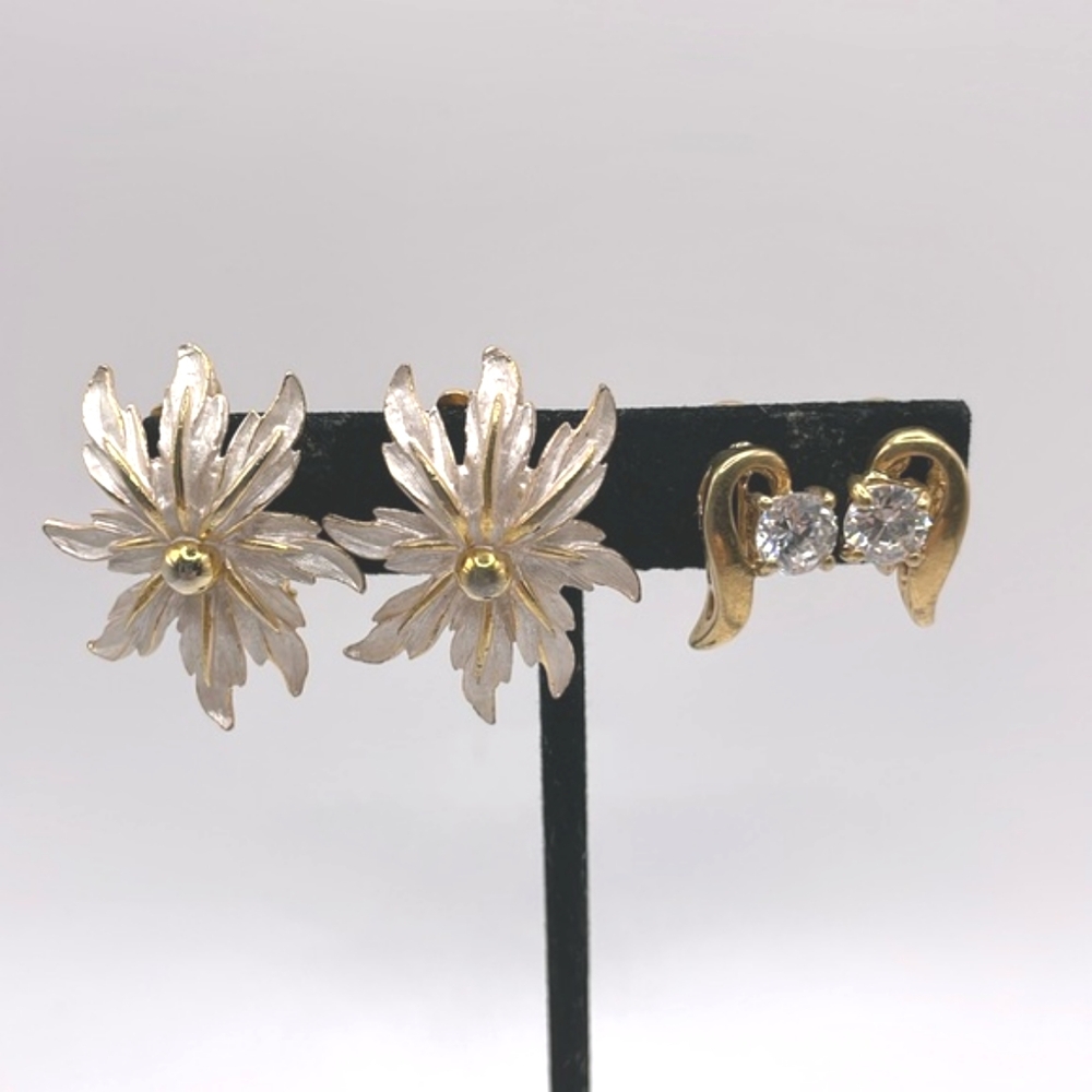 Vintage Park Lane  & Lind 14K HGE Vintage Clip-on Earrings 2 Pair